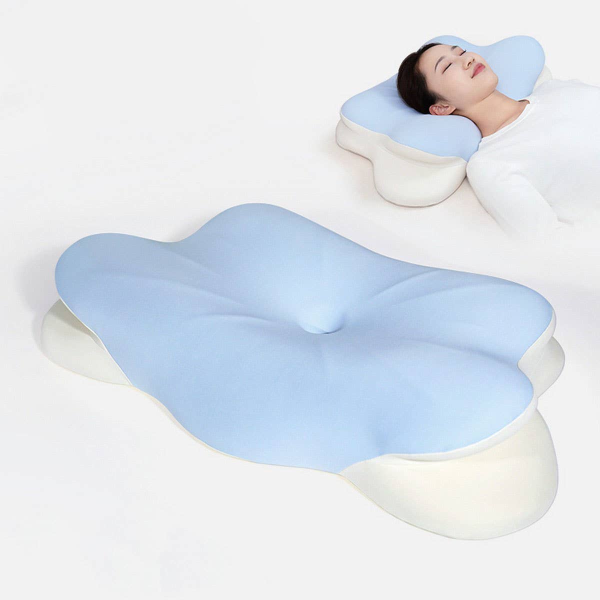PRESSURE RELIEF MEMORY FOAM NECK PILLOW ADULT_CWMM8087