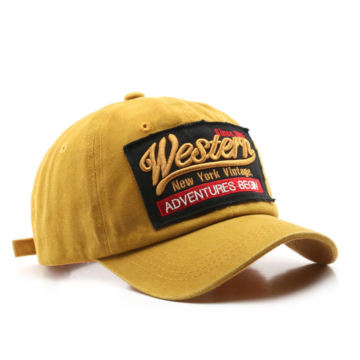 SPRING AUTUMN WASHED LETTER PATCH BASEBALL HAT CWAH1288
