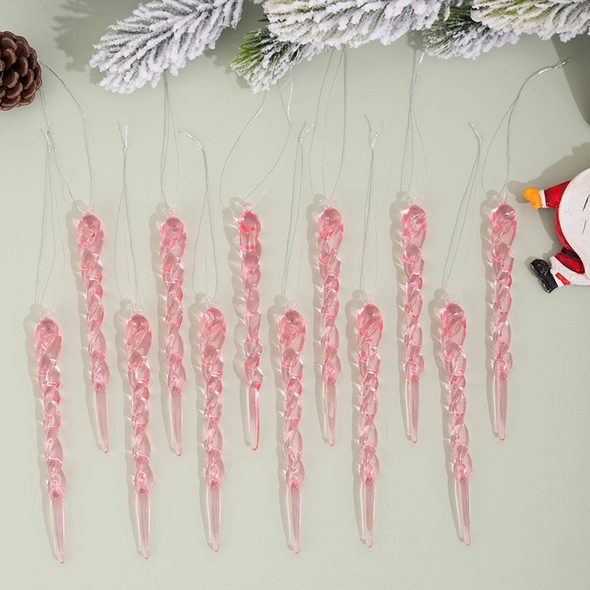 Cwmm10167_Christmas Tree Clear Icicle Hanging Ornament