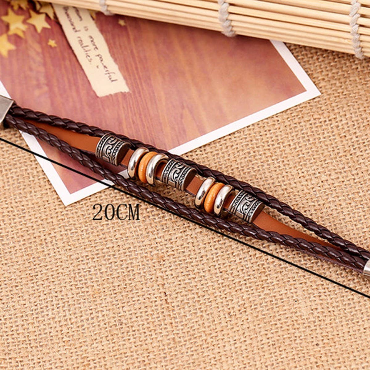 SIMPLE HAND BEADED MULTI LAYER LEATHER BRACELET_CWMM4460