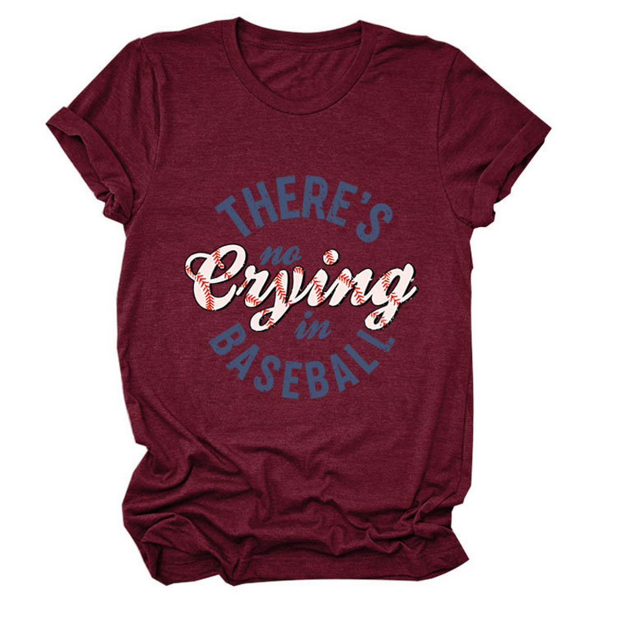 Womens No Crying In Baseball Graphic Teep_Cwttsl0481