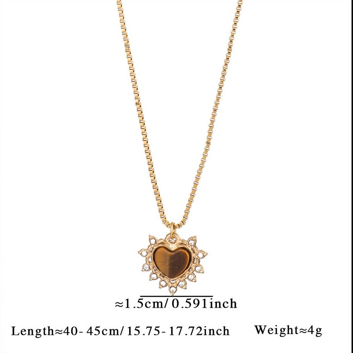 MINIMALIST HEART NECKLACE WITH BLUE TIGERS EYE_CWMM8820