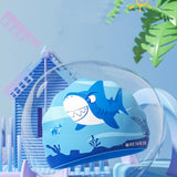 KIDS WATERPROOF SILICONE SWIM CAP CUTE COMFY_CWMM6788