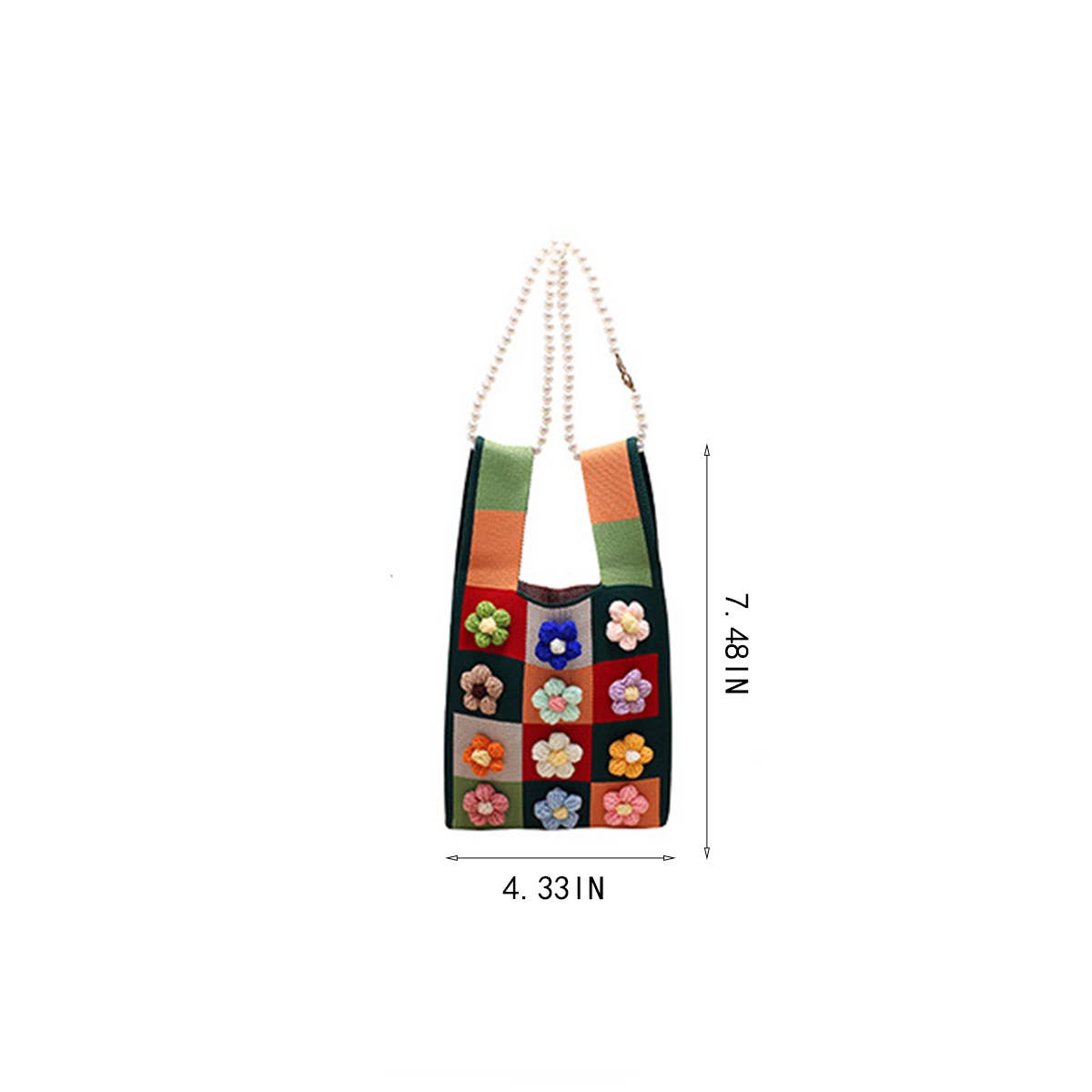 Fashion Simple Knitted Flower Tote Bag_Cwab2419