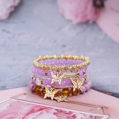 BOHEMIAN CRYSTAL BUTTERFLY ELASTIC BRACELET_CWASC0695