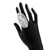 IRREGULAR GEOMETRIC HOLLOW WINDING ALLOY RING_CWMM3230