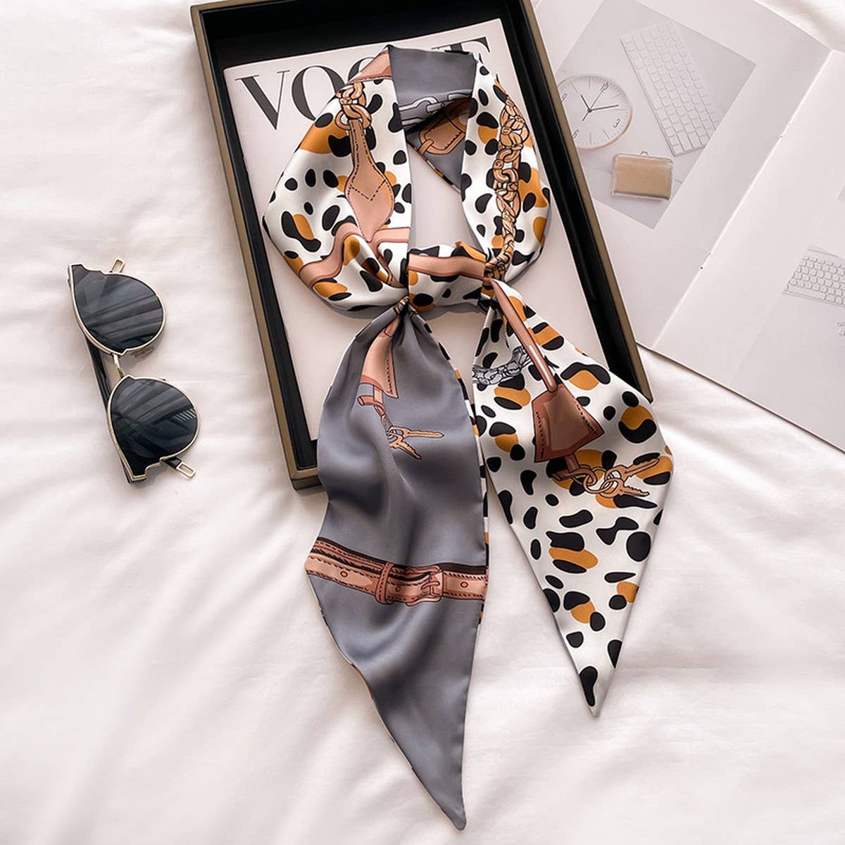 Women¡¯S Long Silk Scarf ? Stylish Neck Accessory_Cwasc03144