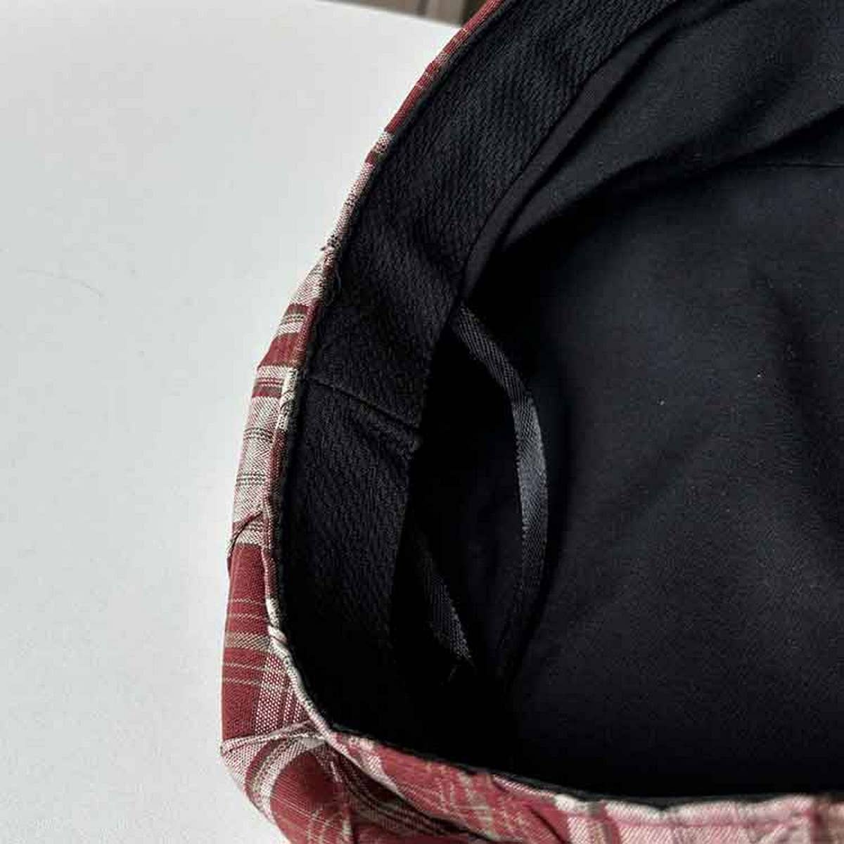 CONTRAST COLOR SIMPLE CHECK BERET_CWAB2906