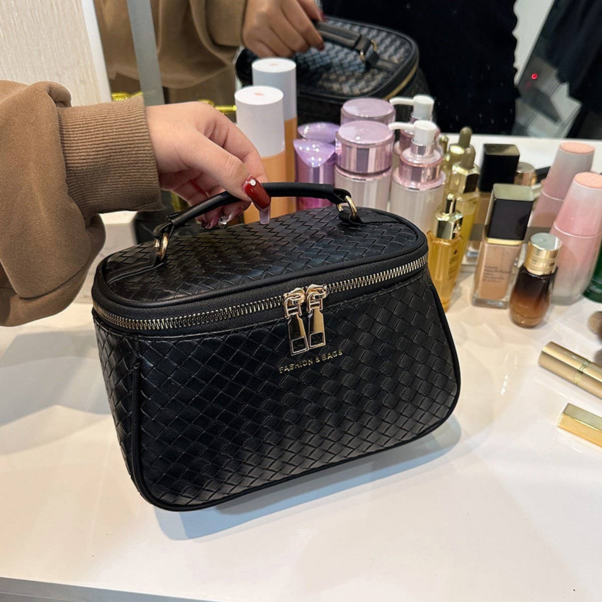 Ven Pattern Large Capacity Cosmetic Bag_Cwab4419