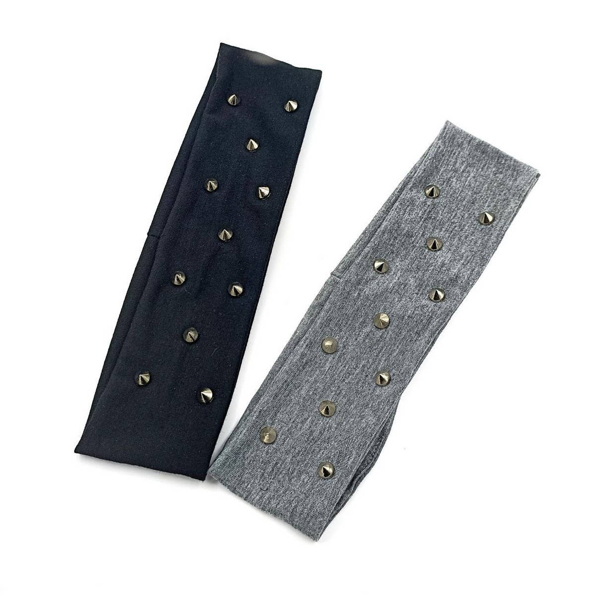 SPIKED PUNK ELASTIC HEADWRAP WITH EYELETS_CWAHA6310