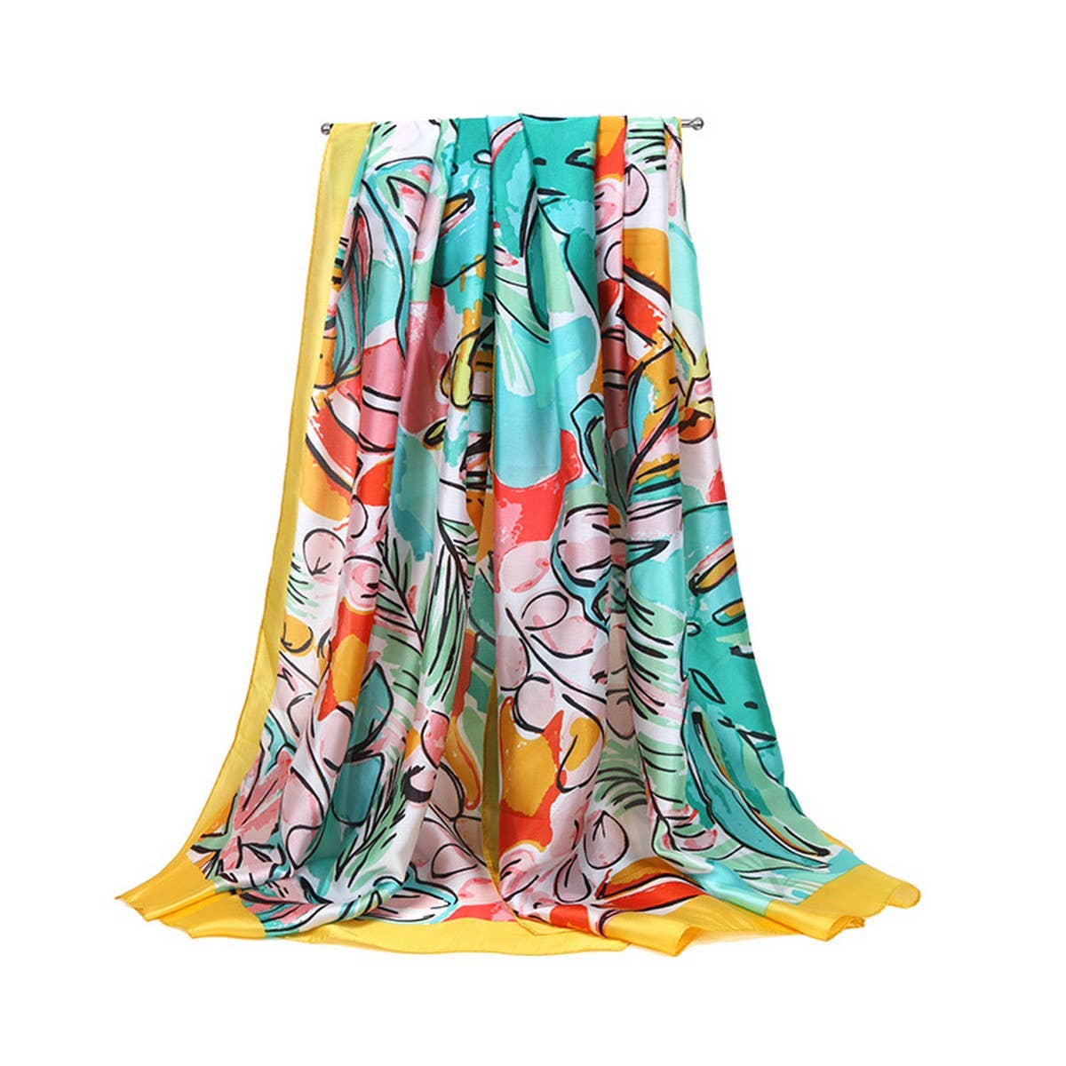 BANANA LEAF SCARF SUMMER BEACH WRAP SHAWL_CWASC0671