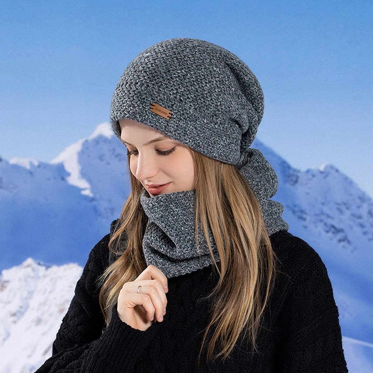 Winter Warm Earmuffs Hat And Scarf Set_Cwasc1118
