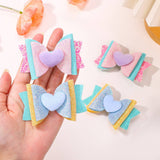 GLITTER HEART BOW HAIR CLIP FOR GIRLS_CWAHA6691