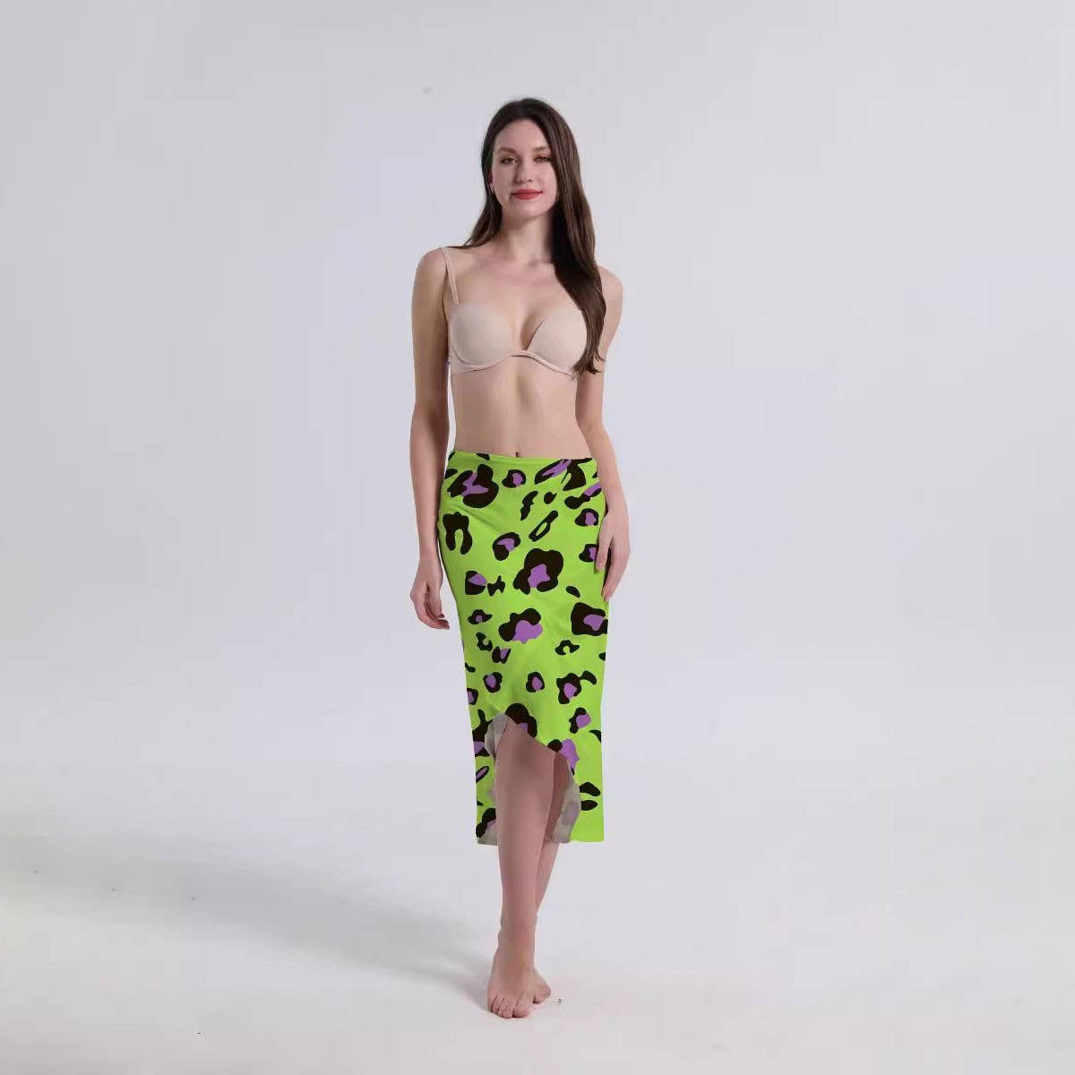 MULTI COLOR PRINT SLING DRESS ISLAND VACATION WEAR_CWBLS0491