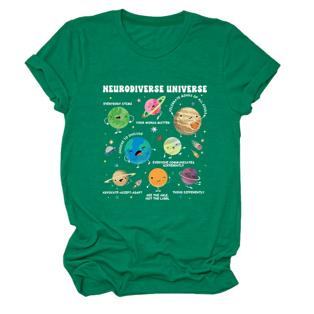 CASUAL CUTE TEE NEURODIVERSE UNIVERSE DESIGN_CWTTSL0513