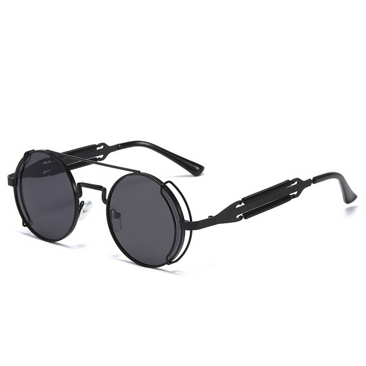 METAL ROUND FRAME STEAMPUNK METAL SUNGLASSES_CWASG0269