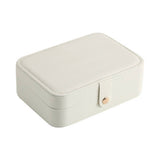NEW SOLID COLOR DOUBLE LAYER JEWELRY STORAGE BOX_CWAJE1534