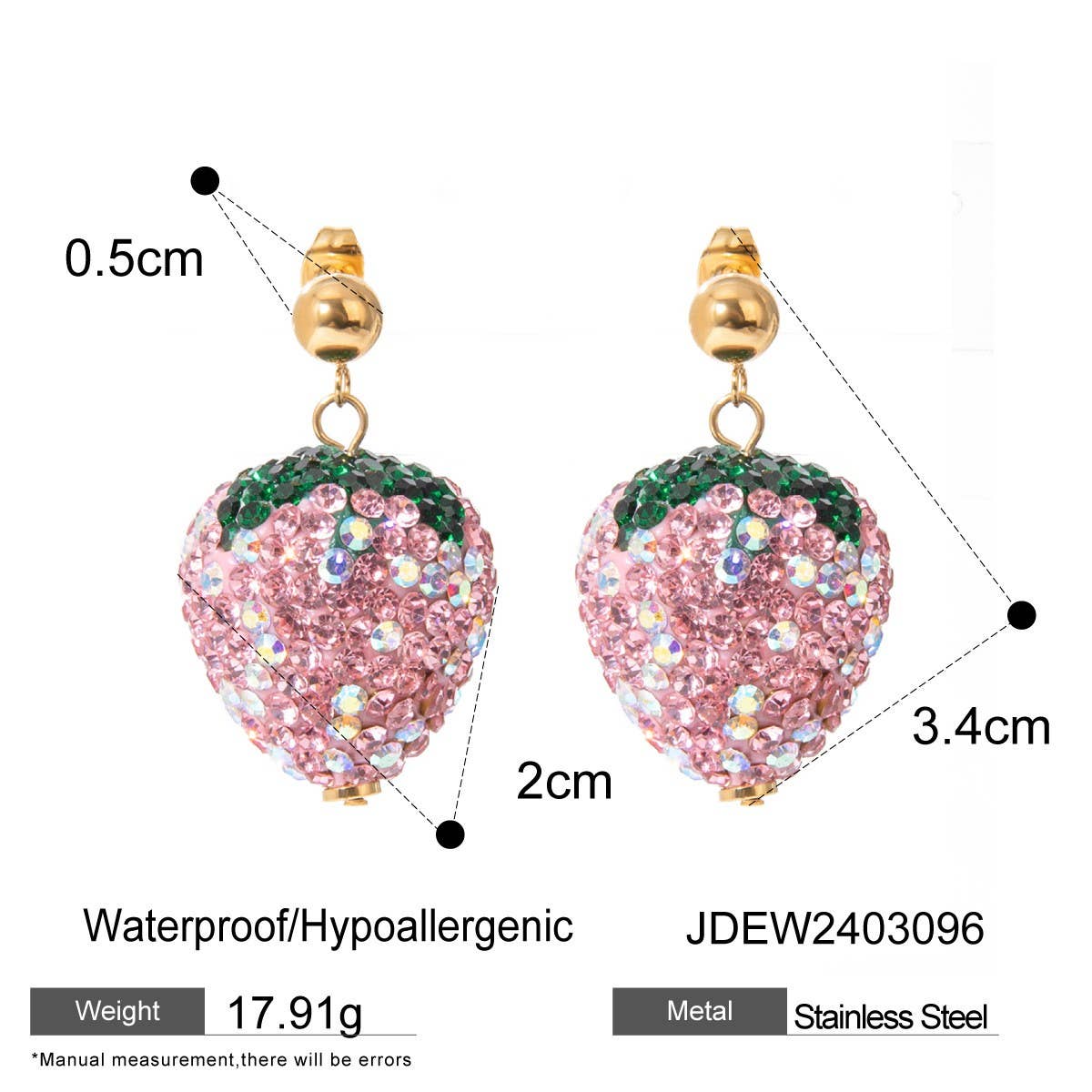 PERSONALIZED TRENDY STRAWBERRY EARRINGS_CWAJE1892