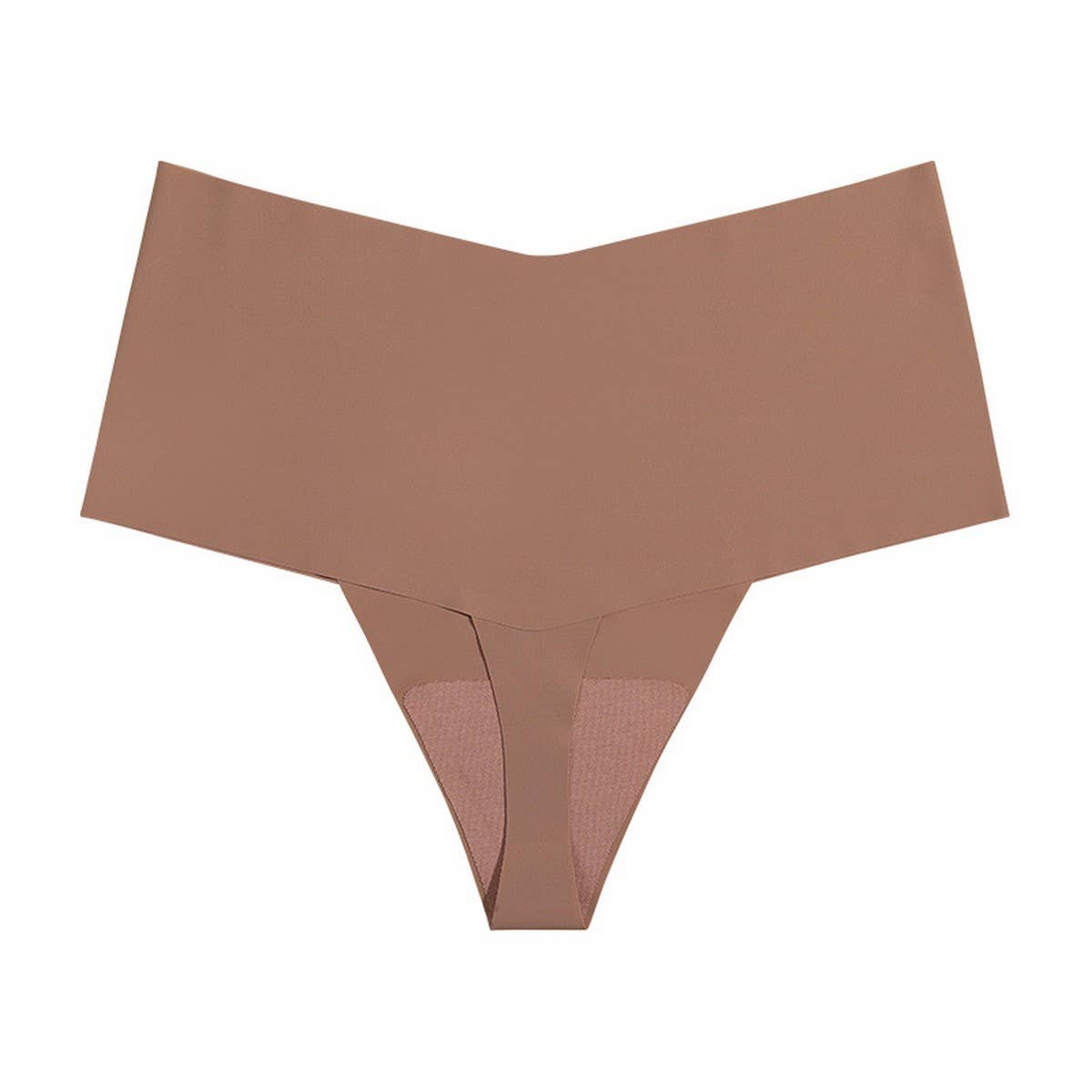 HIGH WAISTED LARGE SIZE SEAMLESS ICE SILK THONG_CWMU0079
