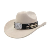 MEN WOMEN SUEDE COWBOY FEDORA HAT WESTERN_CWAH04505