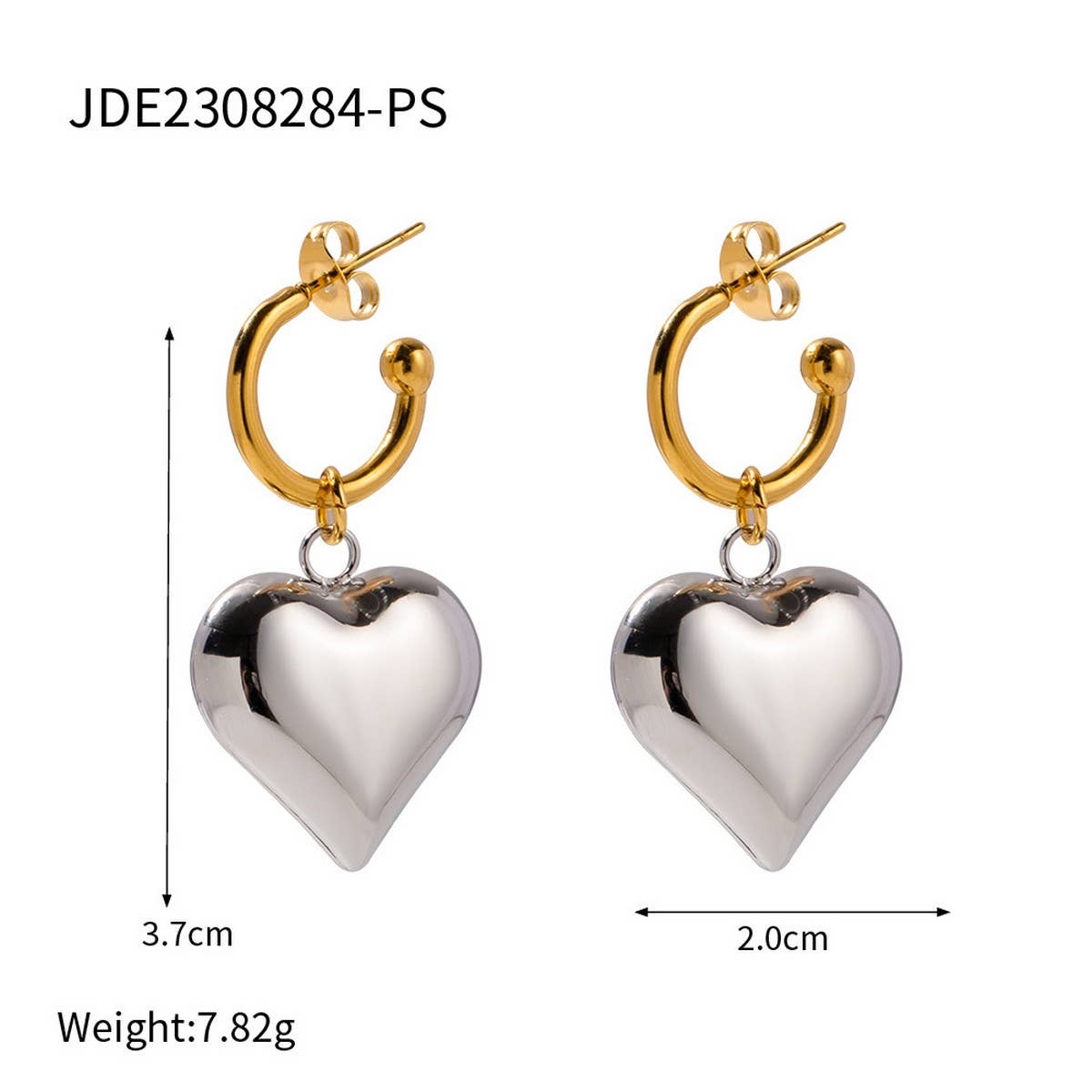 HEART PENDANT HIGH END TEMPERAMENT EARRINGS_CWASC1666