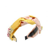 HANDCRAFTED EMBROIDERED TWO TONE ROSE HEADBAND_CWMM6114