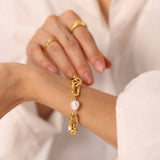 FRENCH VINTAGE FRESHWATER PEARL CUBAN BRACELET_CWAJE4635