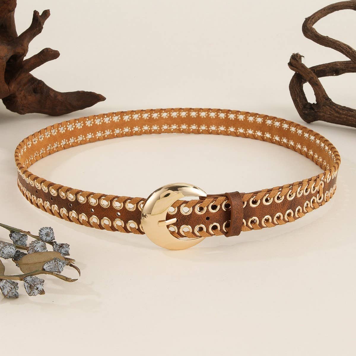 Vintage Handmade Drawstring Punk Street Style Belt_Cwmm3928