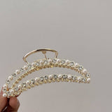 FRENCH ALLOY HAIR CLAW PEARL RHINESTONE DECOR_CWAHA0619
