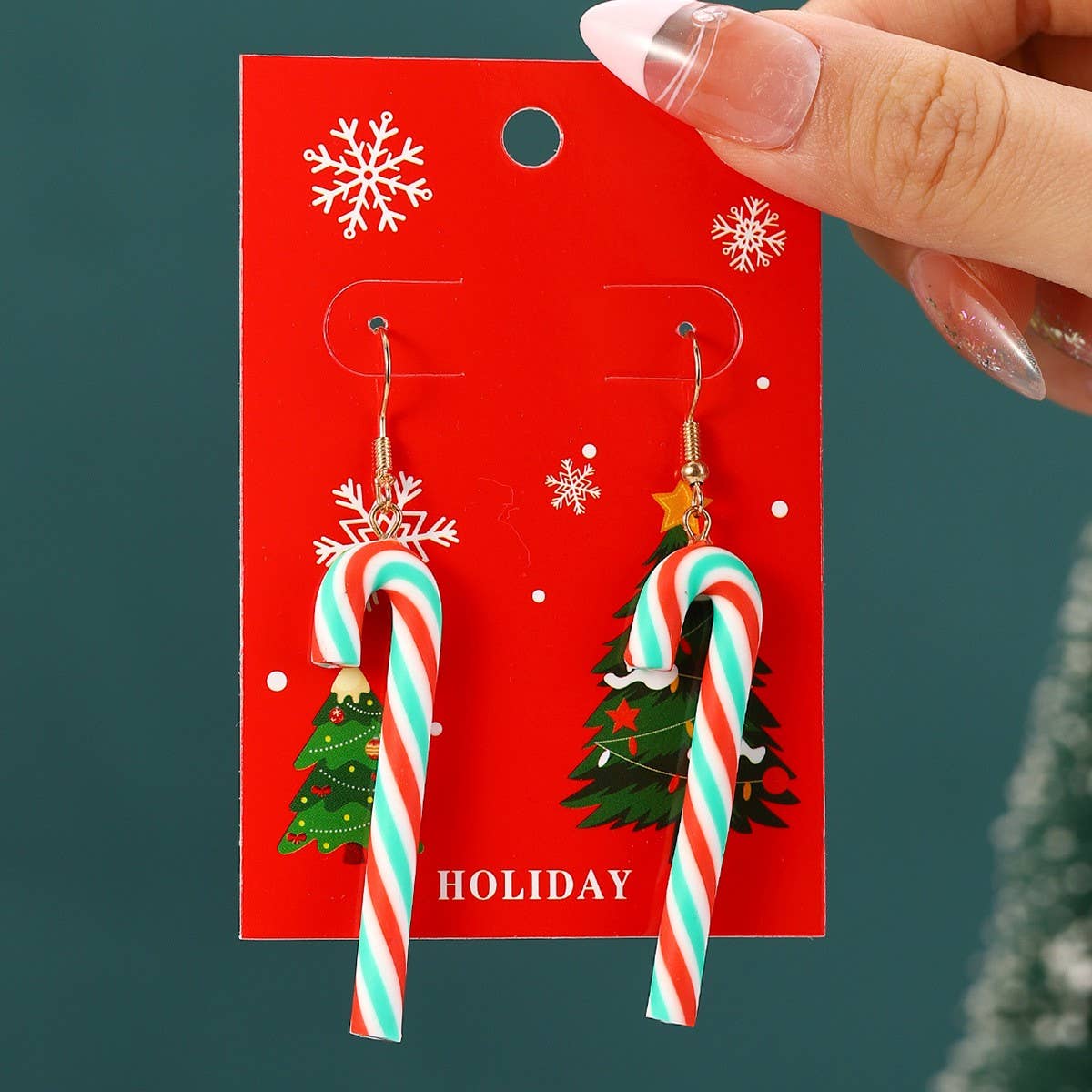 NEW CHRISTMAS CARTOON DIAMOND PENDANT EARRINGS_CWMM2608