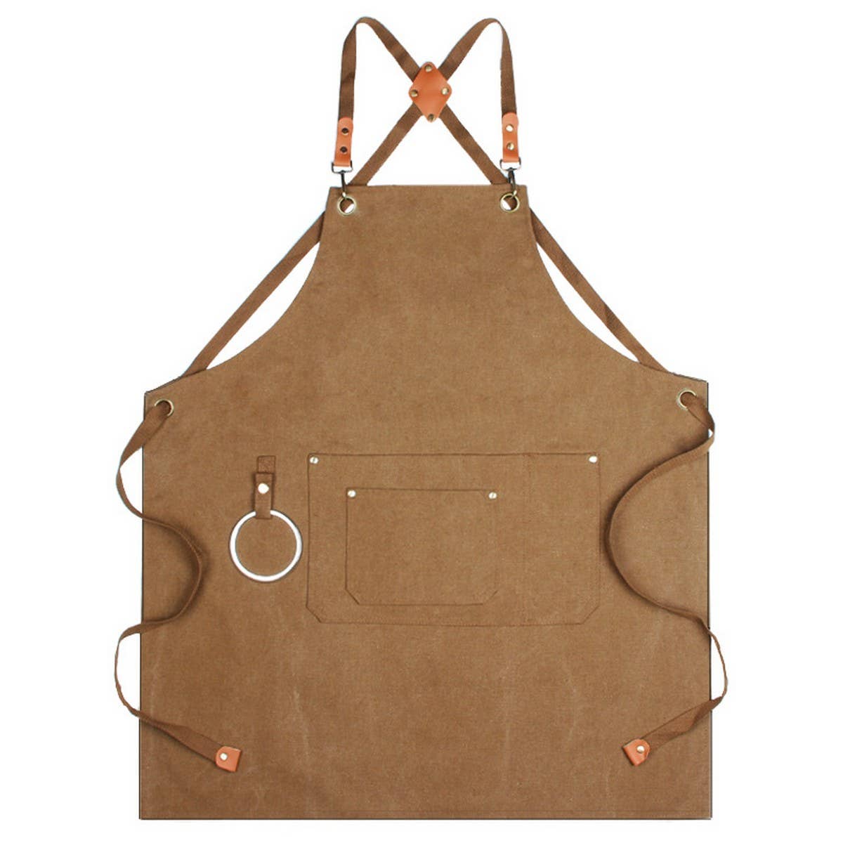 Cwab3994_Cotton Pocket Waterproof Thick Canvas Work Apron