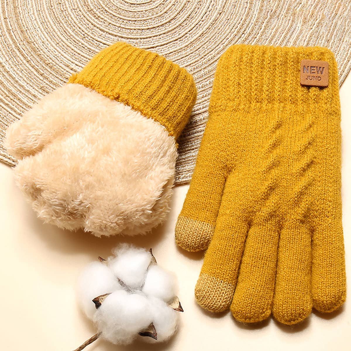 Thick Double-Layer Knitted Gloves_Cwag0116