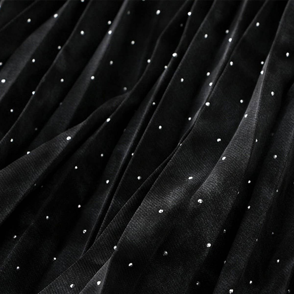 CHINESE STYLE PRINTED PLEATED SKIRT LONG SKIRT_CWBMS0313