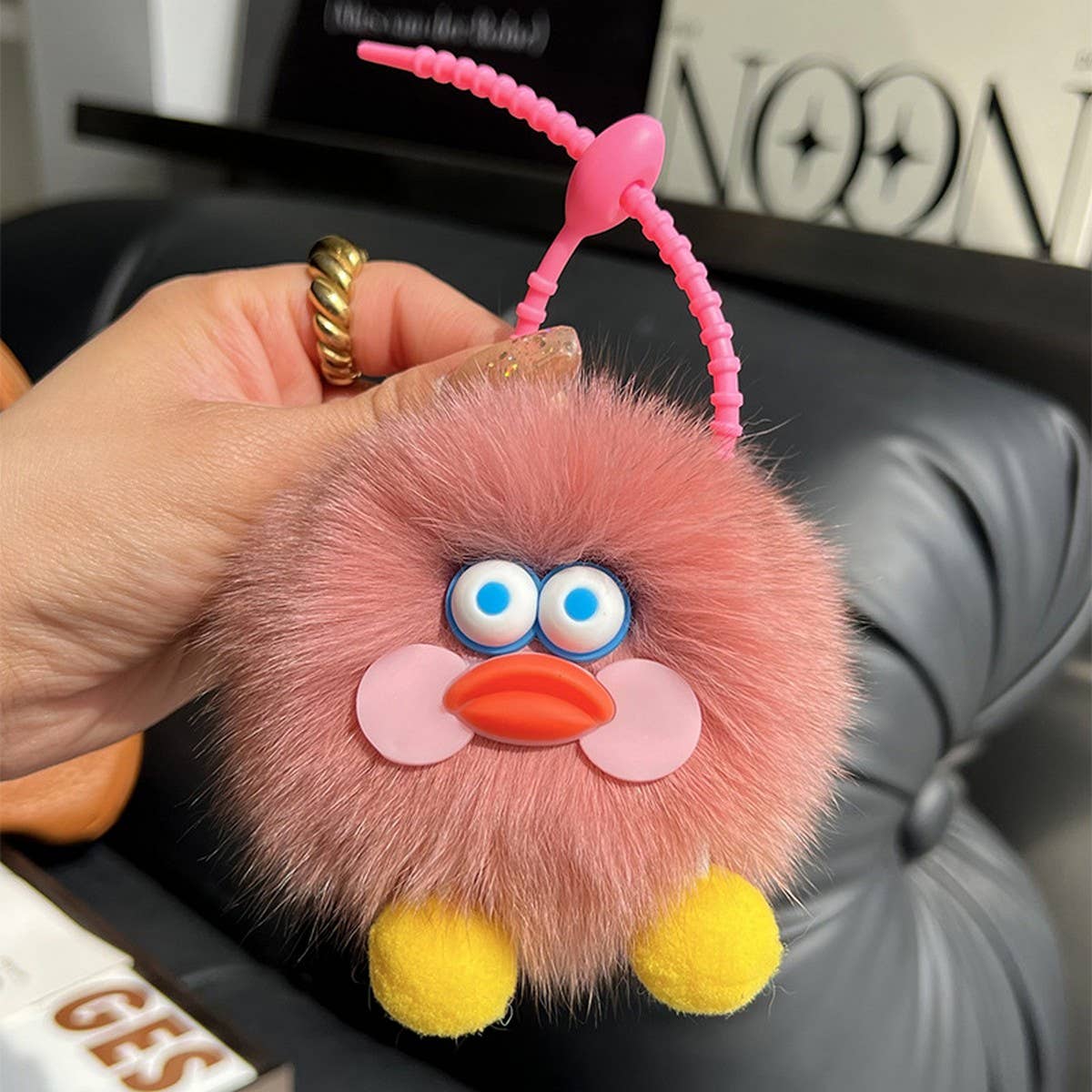 CARTOON DOLL PLUSH DUCK CAR KEYCHAIN PENDANT_CWMM2496