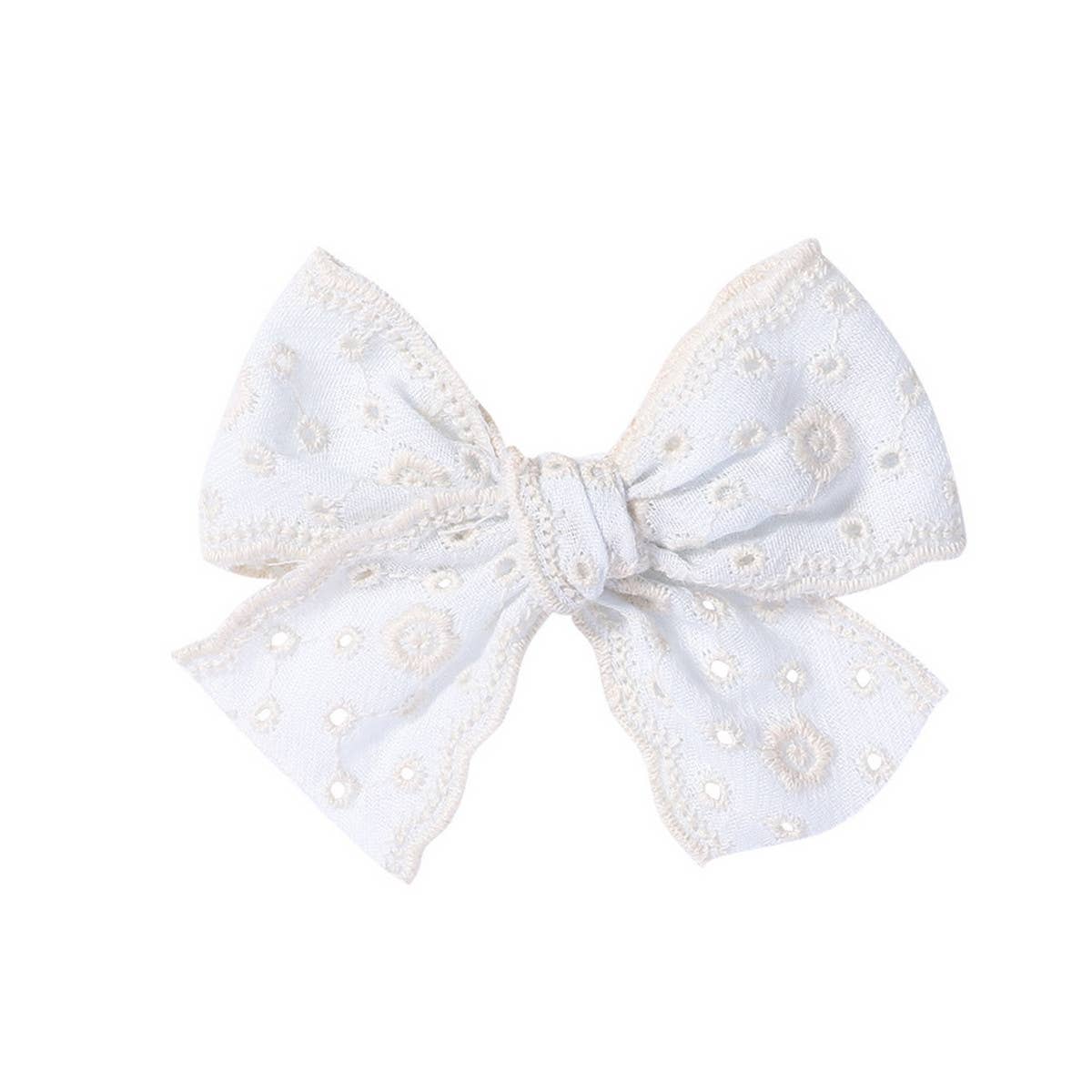2024 NEW CHILDRENS SOLID COLOR LACE BOW HAIRPIN_CWAHA2397