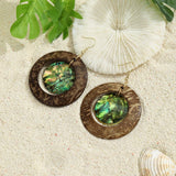 FASHION ABALONE STICKER COCONUT SHELL EARRINGS_CWMM4274