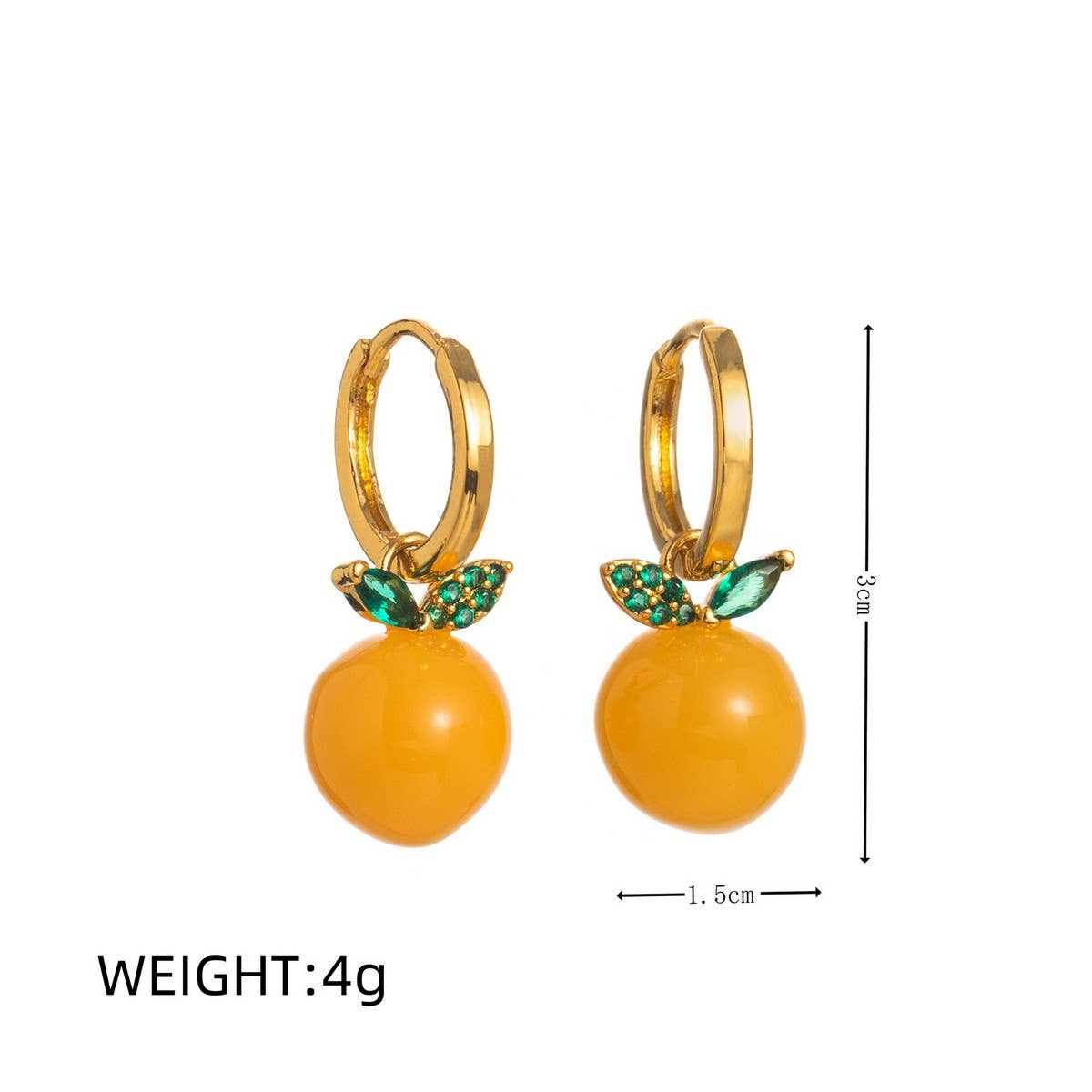 FRESH FRUIT VEGGIE 18K GOLD PLATED EARRINGS_CWAJE5067