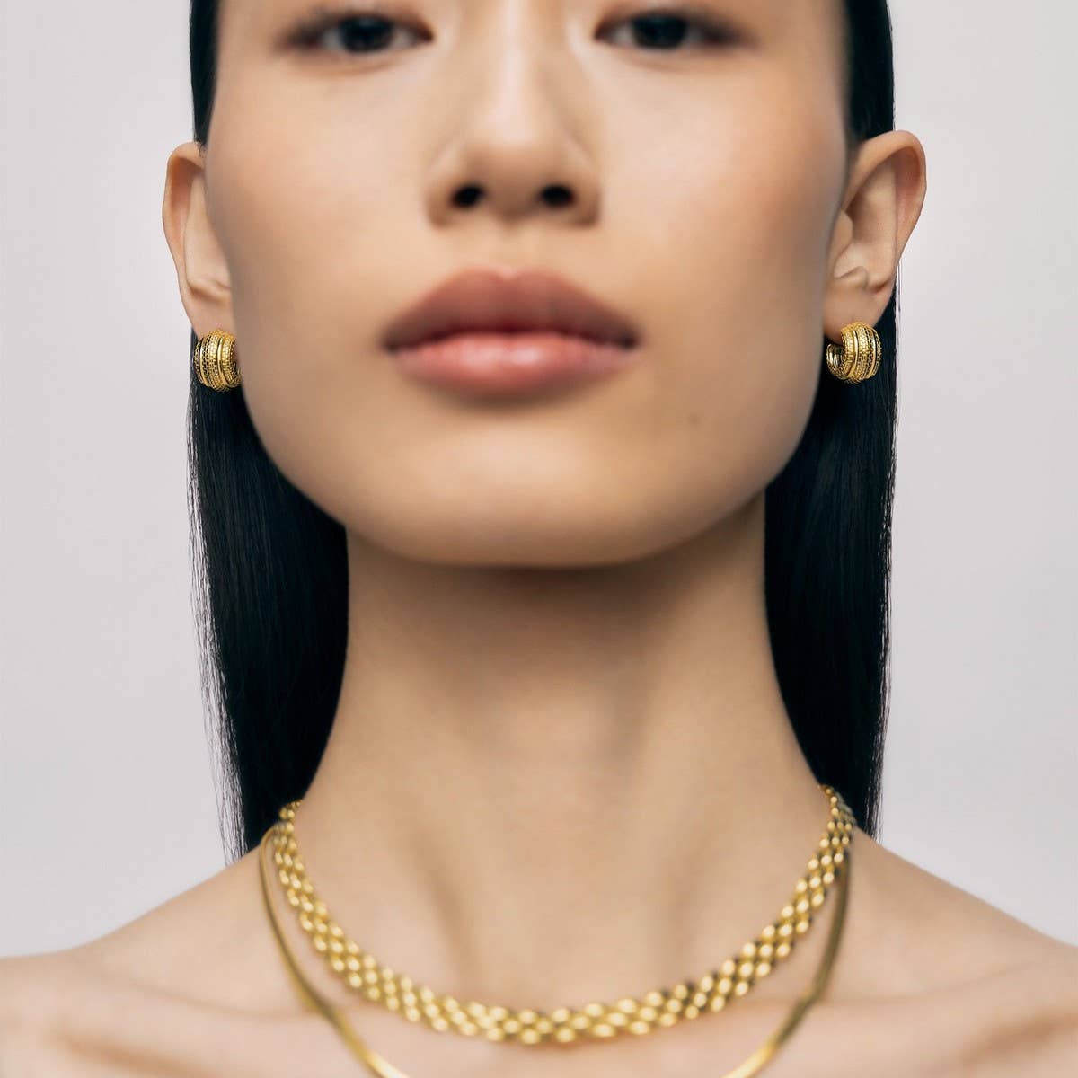 Trendy Irregular Geometric 18K Gold Plated Studs