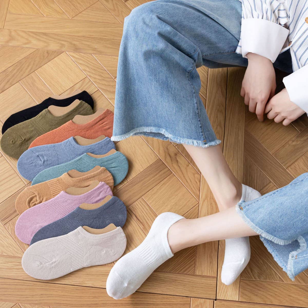 Women'S Solid Color Shallow Invisible Boat Socks_Cwms2022