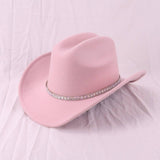 RHINESTONE WESTERN FEDORA HAT WITH WIDE BRIM_CWAH3660