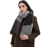 LARGE PLAID SCARF UNISEX WINTER WRAP SHAWL_CWASC0867