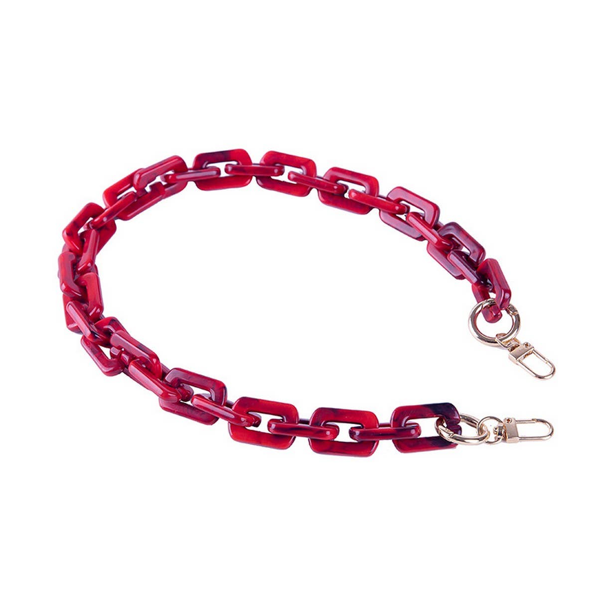 ACRYLIC SQUARE MULTI COLOR BAG CHAIN BAG STRAP_CWMM5093