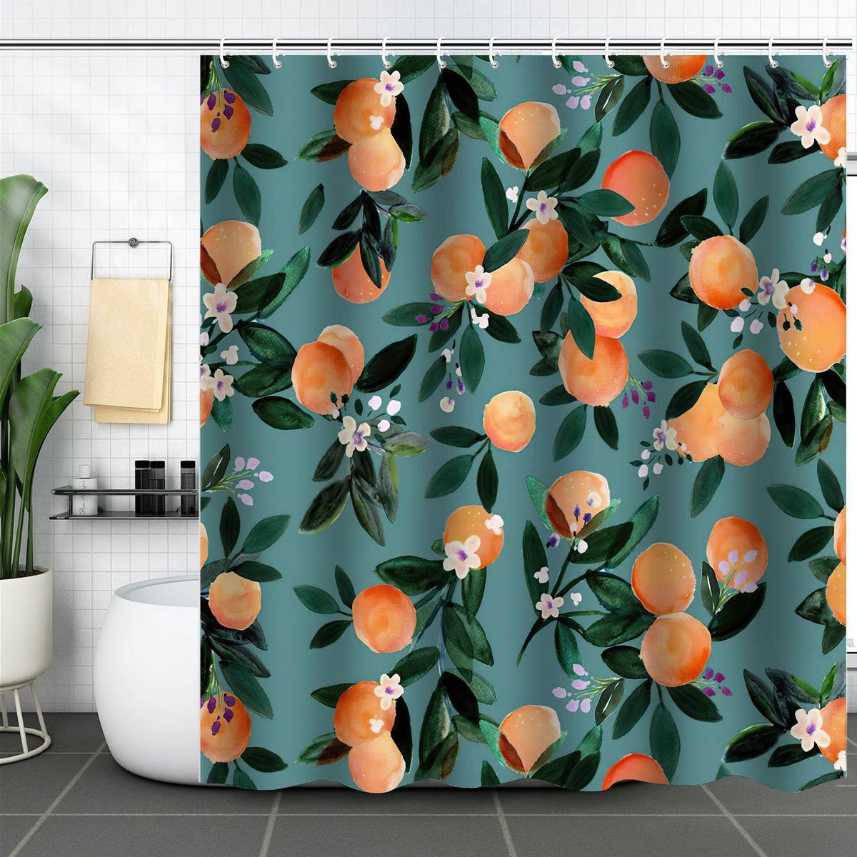 DIGITAL PRINTING FRUIT ISOLATION SHOWER CURTAIN_CWMM1793