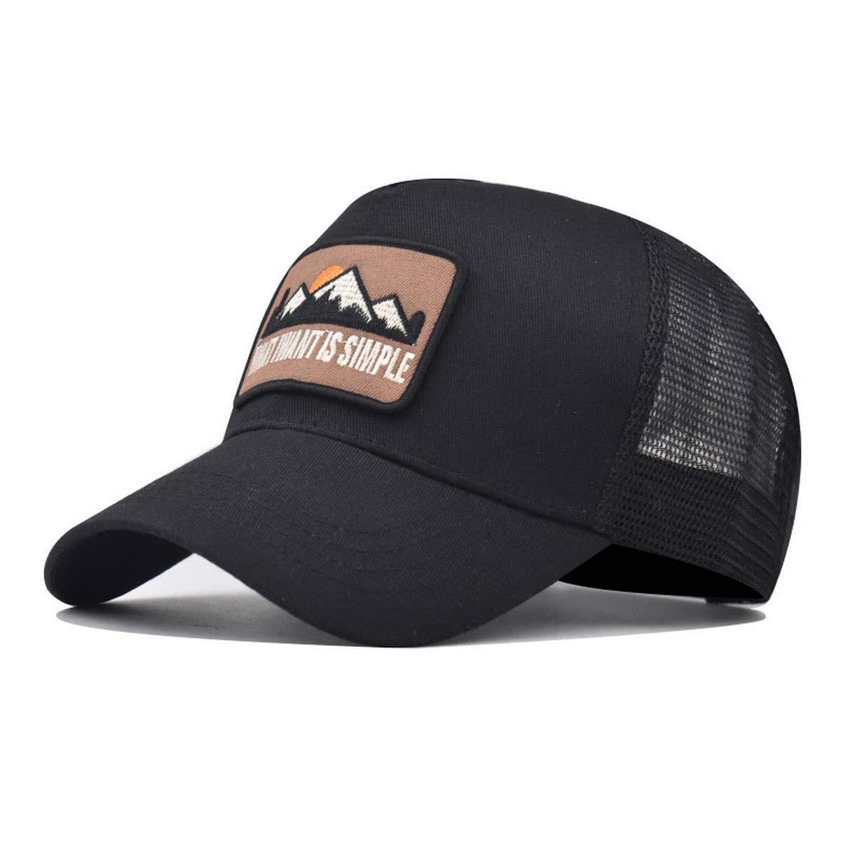 NEW MOUNTAIN PEAK MESH EMBROIDERED TRUCKER HATS_CWAH1358