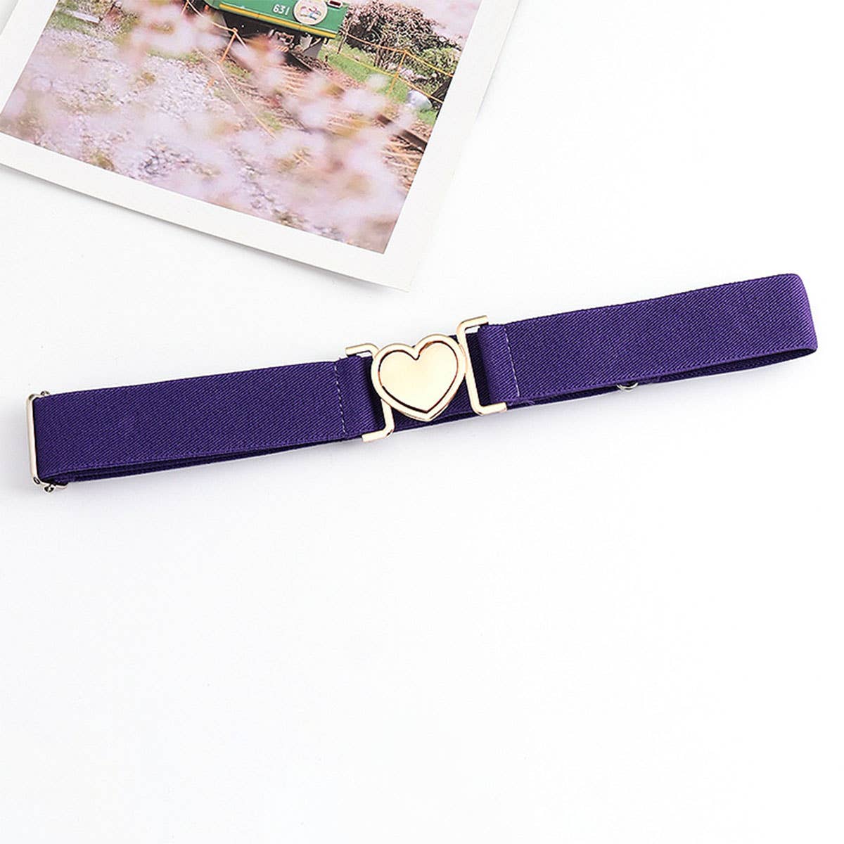 LOVE ALLOY ELASTIC BAND ELASTIC WOVEN CANVAS BELT_CWABE0680