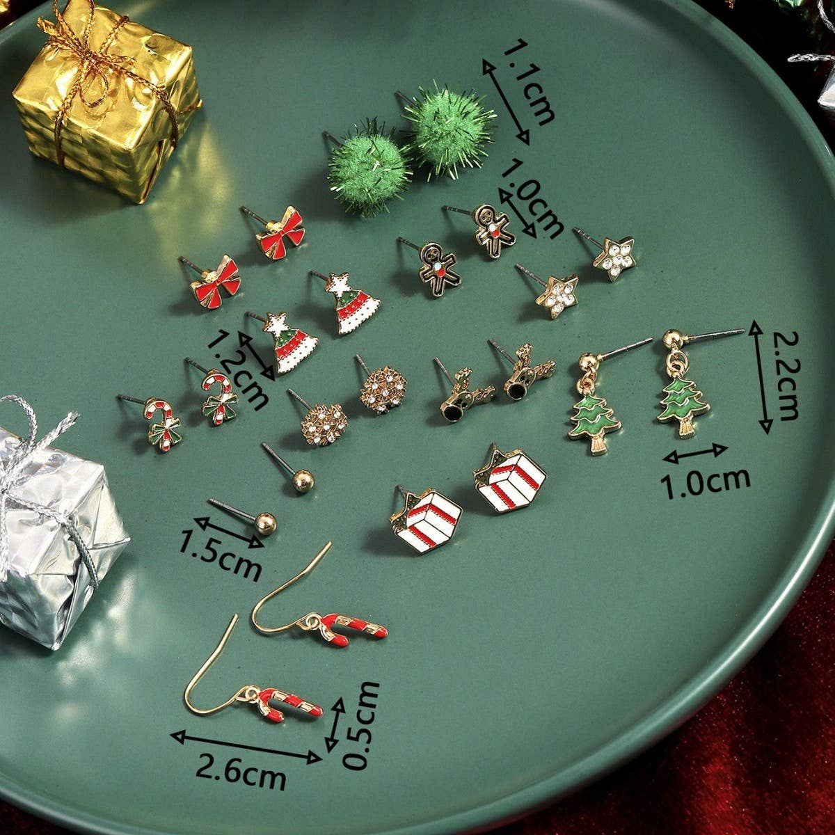 CREATIVE PENDANT DESIGN CHRISTMAS EARRINGS SET_CWMM2626