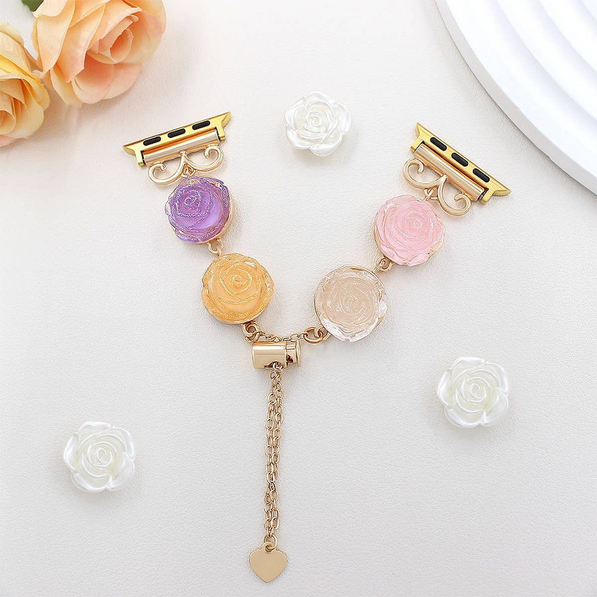 IWATCH8 1 TRANSPARENT DAISY DRIED FLOWER STRAP_CWWW0058