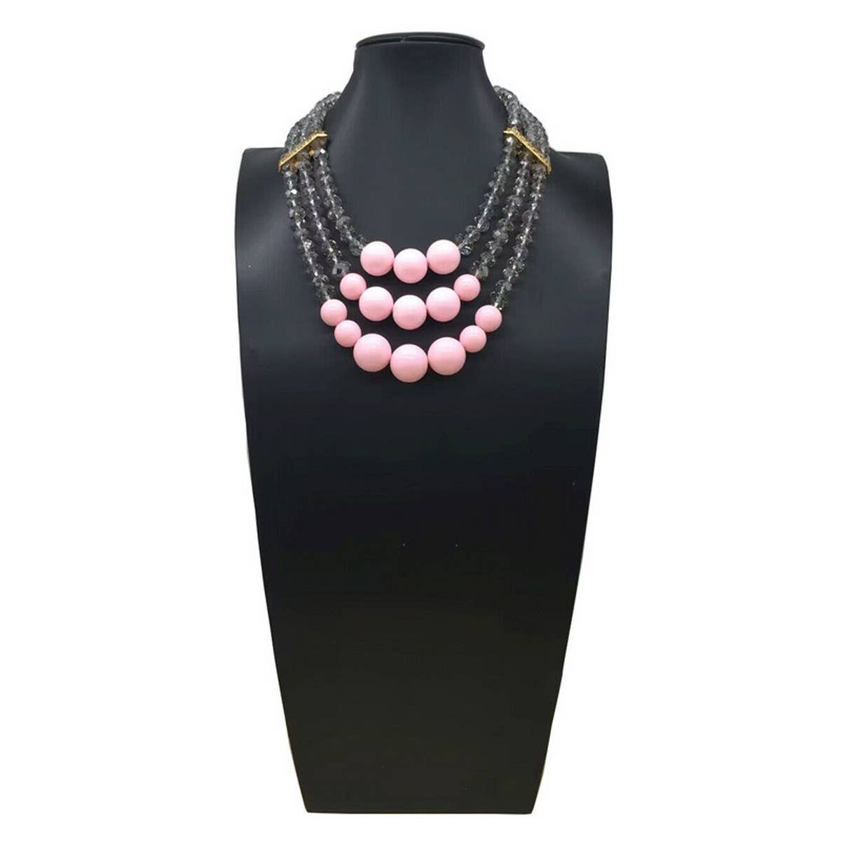 CRYSTAL ACRYLIC COLORFUL BEADS MULTI LAYER NECKLACE_CWMM4908