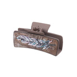Western Feather Hair Claw Handmade Cowgirl Clip_Cwaha0602