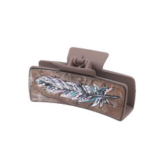 Western Feather Hair Claw Handmade Cowgirl Clip_Cwaha0602